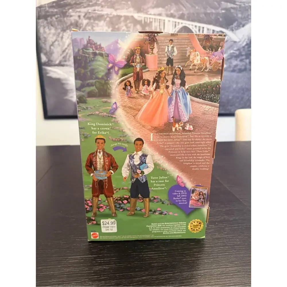 NIB Barbie King Dominick Black Doll Princess and the Pauper 2004 Collector Toy
